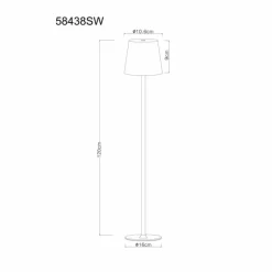 Vannie Lampadaire Luminaires Globo Lighting LED Blanc, 1 lumière