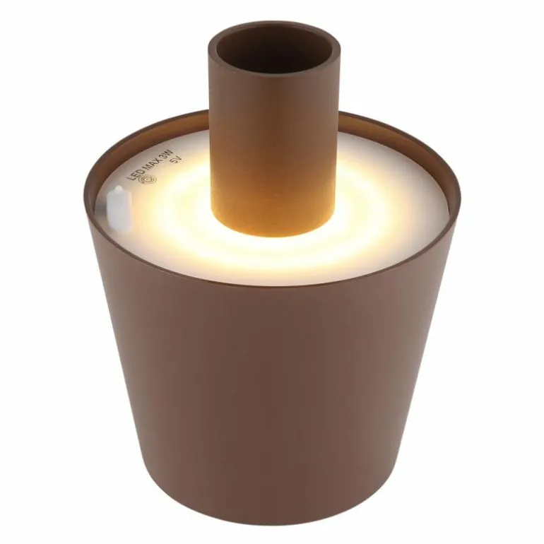 Vannie Lampe à poser Luminaires Globo Lighting LED Brun, 1 lumière