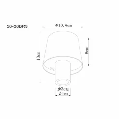 Vannie Lampe à poser Luminaires Globo Lighting LED Brun, 1 lumière