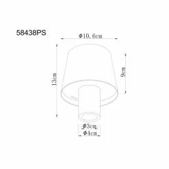 Vannie Lampe à poser Luminaires Globo Lighting LED Rose, 1 lumière