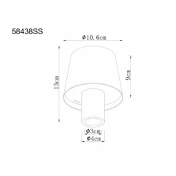 Vannie Lampe à poser Luminaires Globo Lighting LED Sable, 1 lumière