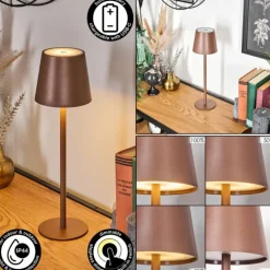 Vannie Lampe de table d'extérieur, Lampe à poser LED Brun, 1 lumière