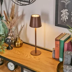 Vannie Lampe de table d'extérieur, Lampe à poser LED Brun, 1 lumière