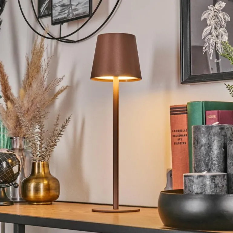 Vannie Lampe de table d'extérieur, Lampe à poser LED Brun, 1 lumière