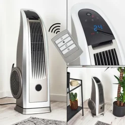 Ventilateur Benidorm Noir, Argenté, Télécommandes