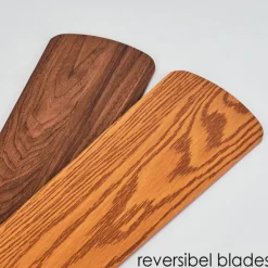 Ventilateur de plafond Apiao Brun, Brun clair, Couleur bois, Argenté, 1 lumière