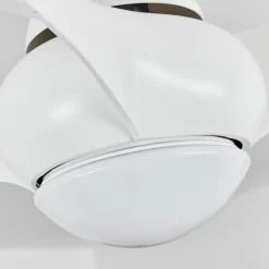 Ventilateur de plafond Malloa LED Blanc, 1 lumière, Télécommandes
