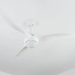 Ventilateur de plafond Malloa LED Blanc, 1 lumière, Télécommandes