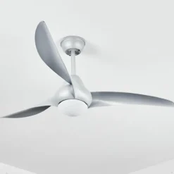 Ventilateur de plafond Malloa LED Titane, 1 lumière, Télécommandes