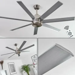 Ventilateur de plafond Aargaard Acier inoxydable, Télécommandes