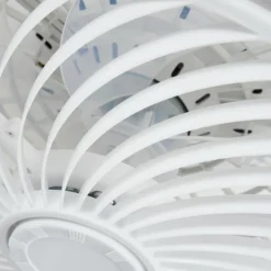 Ventilateur de plafond Azenha LED Blanc, 1 lumière, Télécommandes