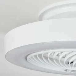 Ventilateur de plafond Azenha LED Blanc, 1 lumière, Télécommandes