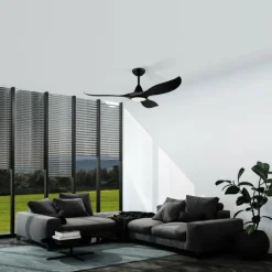 Ventilateur de plafond Eglo CIRALI 52 LED Noir, 1 lumière, Télécommandes