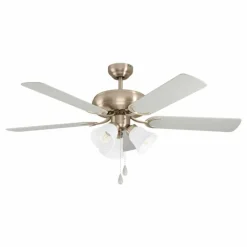 Ventilateur de plafond Eglo LAS PALMAS Nickel mat, 3 lumières