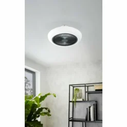 Ventilateur de plafond Eglo SAYULITA LED Noir, Blanc, 3 lumières