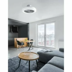 Ventilateur de plafond Eglo ORTONA LED Blanc, 3 lumières