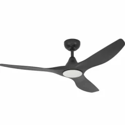 Ventilateur de plafond Eglo PORTSEA LED Noir, 1 lumière