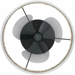 Ventilateur de plafond Eglo FRANA LED Noir, 1 lumière, Télécommandes