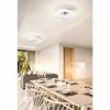 Ventilateur de plafond Fabas Luce Relais LED Blanc, 1 lumière