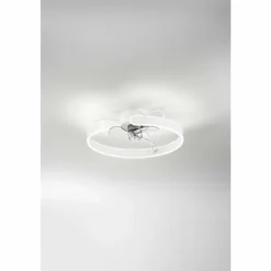 Ventilateur de plafond Fabas Luce Savoy LED Blanc, 1 lumière