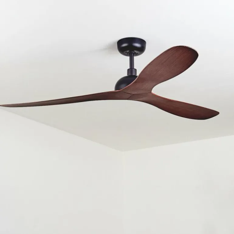 Ventilateur de plafond Follseland Brun, Couleur bois, Noir