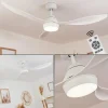 Ventilateur de plafond Follseland LED Blanc, 1 lumière, Télécommandes