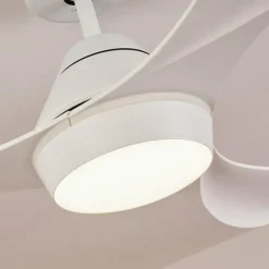 Ventilateur de plafond Follseland LED Blanc, 1 lumière, Télécommandes