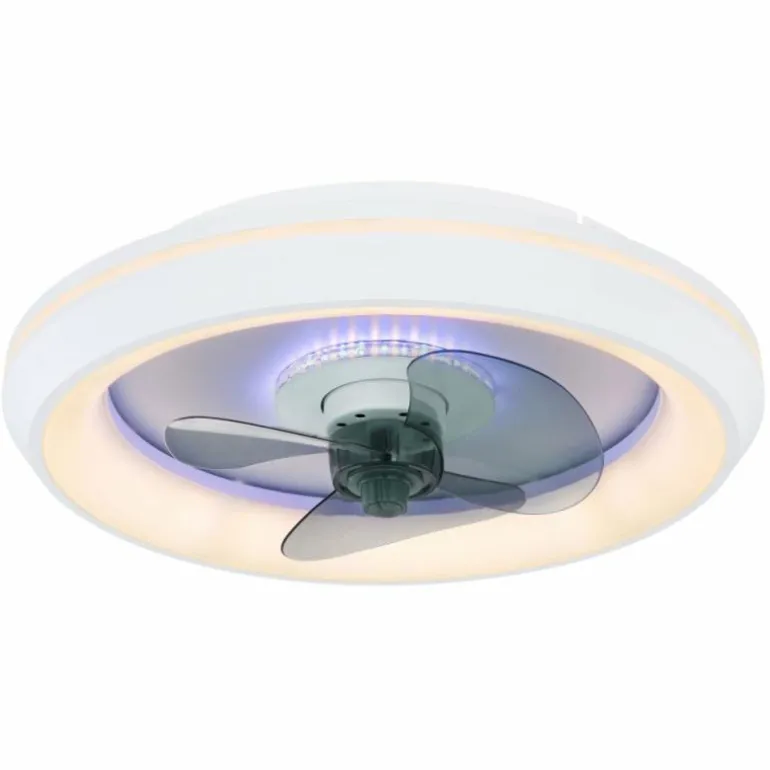 Ventilateur de plafond Globo JOEY LED Blanc, 1 lumière, Télécommandes