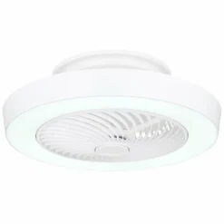 Ventilateur de plafond Globo DOMEY LED Blanc, 1 lumière, Télécommandes