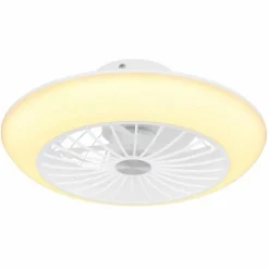 Ventilateur de plafond Globo LAFFEE LED Blanc, 1 lumière