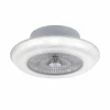 Ventilateur de plafond Leuchten Direkt DION LED Argenté, 1 lumière, Télécommandes, Changeur de couleurs