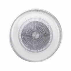Ventilateur de plafond Leuchten Direkt DION LED Argenté, 1 lumière, Télécommandes, Changeur de couleurs