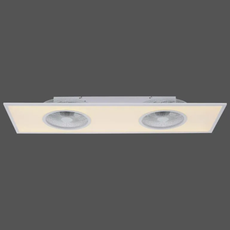 Ventilateur de plafond Leuchten Direkt FLAR-AIR LED Blanc, 1 lumière, Télécommandes