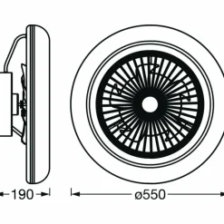 Ventilateur de plafond LEDVANCE Smart Blanc, 1 lumière, Télécommandes