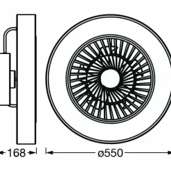 Ventilateur de plafond LEDVANCE Smart Gris, 1 lumière, Télécommandes
