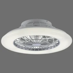 Ventilateur de plafond Leuchten-Direkt PATRICK LED Argenté, 1 lumière, Télécommandes, Changeur de couleurs