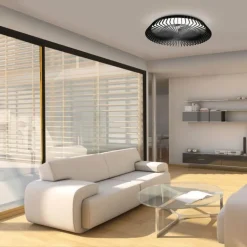 Ventilateur de plafond Mantra HIMALAYA LED Noir, 1 lumière, Télécommandes