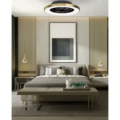 Ventilateur de plafond Mantra TIBET LED Blanc, 1 lumière, Télécommandes
