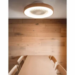 Ventilateur de plafond Mantra TIBET LED Bois foncé, Blanc, 1 lumière, Télécommandes