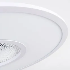 Ventilateur de plafond Marmorta LED Blanc, 1 lumière, Télécommandes