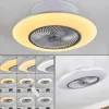 Ventilateur de plafond Nagoya LED Blanc, 1 lumière, Télécommandes
