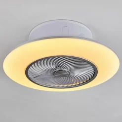 Ventilateur de plafond Nagoya LED Blanc, 1 lumière, Télécommandes