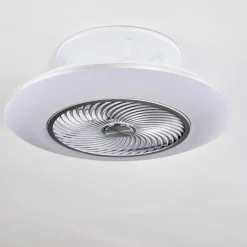 Ventilateur de plafond Nagoya LED Blanc, 1 lumière, Télécommandes
