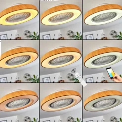 Ventilateur de plafond Penon LED Blanc, 1 lumière, Télécommandes