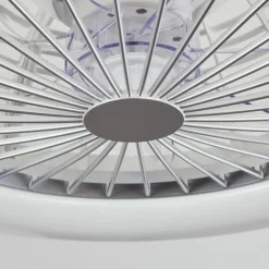 Ventilateur de plafond Piraeus LED Blanc, 1 lumière, Télécommandes, Changeur de couleurs