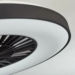Ventilateur de plafond Qualiano LED Noir, Blanc, 1 lumière, Télécommandes