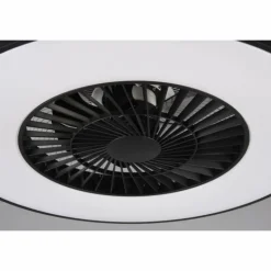 Ventilateur de plafond Reality Halmstad LED Noir, 1 lumière, Télécommandes