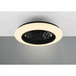Ventilateur de plafond Reality Stralsund LED Noir, 1 lumière, Télécommandes