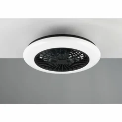 Ventilateur de plafond Reality Stralsund LED Noir, 1 lumière, Télécommandes