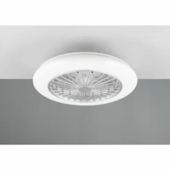 Ventilateur de plafond Reality Stralsund LED Titane, 2 lumières, Télécommandes